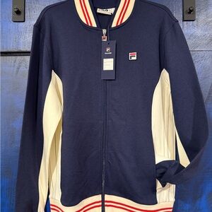 Fila Blue and White Zip-Up Jacket